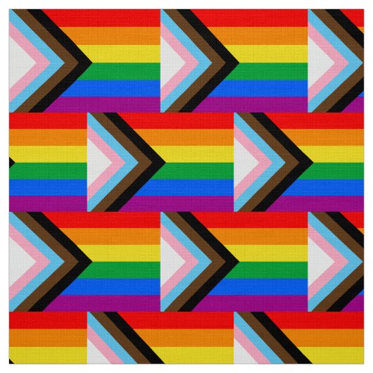 LGBTQ+ Progress Pride-vlag Stof (Swatch)