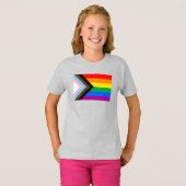 LGBTQ+ Progress Pride-vlag T-shirt (Voorkant volledig)
