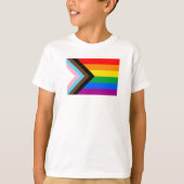 LGBTQ+ Progress Pride Vlag T-shirt (Voorkant)