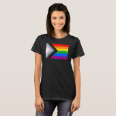LGBTQ+ Progress Pride Vlag T-shirt (Voorkant volledig)