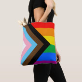 LGBTQ+ Progress Pride-vlag Tote Bag (Dichtbij)