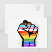 LGBTQ PROGRESS PRIDE VUIST BRIEFKAART (Voorkant / Achterkant)