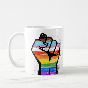 LGBTQ PROGRESS PRIDE VUIST KOFFIE MOK