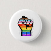LGBTQ PROGRESS PRIDE VUIST RONDE BUTTON 3,2 CM (Voorkant)