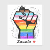 LGBTQ PROGRESS PRIDE VUIST STICKER (Vel)