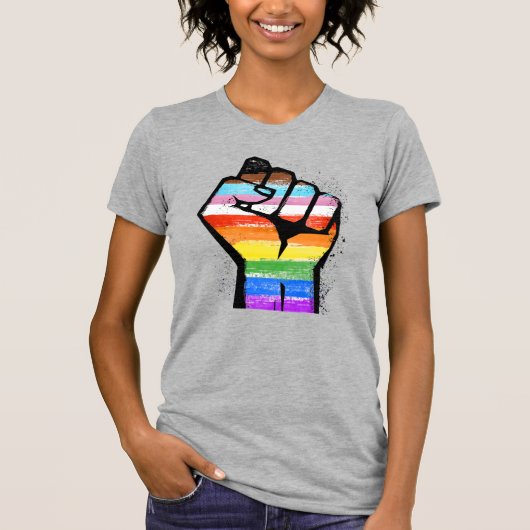 LGBTQ PROGRESS PRIDE VUIST T-SHIRT (Voorkant)