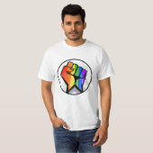 LGBTQ PROGRESS PRIDE VUIST VERZET T-SHIRT (Voorkant volledig)