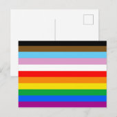 LGBTQ+ Progressie Vlag Strepen Briefkaart (Voorkant / Achterkant)