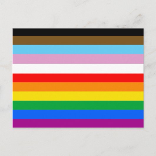 LGBTQ+ Progressie Vlag Strepen Briefkaart (Voorkant)