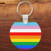LGBTQ+ Progressie Vlag Strepen Sleutelhanger (Voorkant)