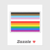 LGBTQ+ Progressie Vlag Strepen Sticker (Vel)