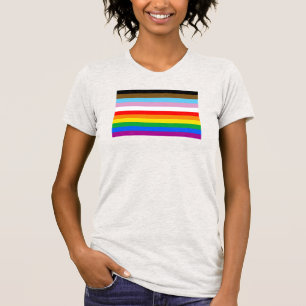 LGBTQ+ Progressie Vlag Strepen T-shirt