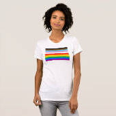LGBTQ+ Progressie Vlag Strepen T-shirt (Voorkant volledig)