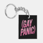 LGBTQ Protest Pride Gay Paniek Sleutelhanger (Voorkant Links)