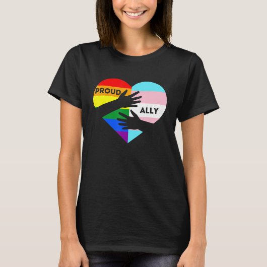 Lgbtq Proud Ally - Trans Pride Transgender Ally T-shirt (Voorkant)