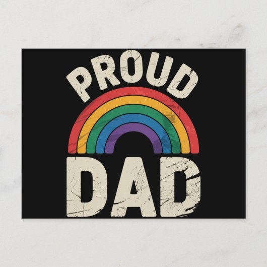 LGBTQ Proud Dad Gay Pride LGBT Ally Vaderdag Briefkaart (Voorkant)