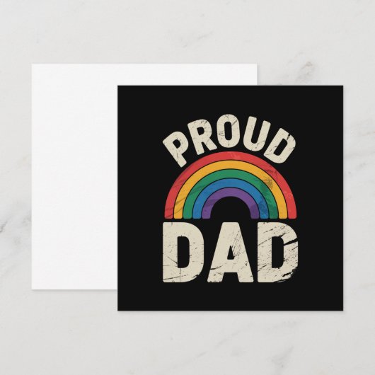LGBTQ Proud Dad Gay Pride LGBT Ally Vaderdag Kaart (Voorkant / Achterkant)