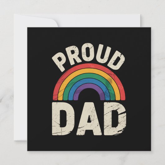 LGBTQ Proud Dad Gay Pride LGBT Ally Vaderdag Kaart (Voorkant)