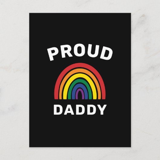 LGBTQ Proud Dad Gay Pride Rainbow Vaderdag Briefkaart (Voorkant)