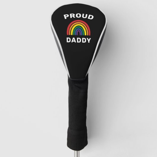 LGBTQ Proud Dad Gay Pride Rainbow Vaderdag Golfheadcover (Voorkant)