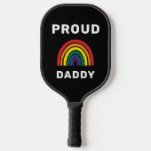 LGBTQ Proud Dad Gay Pride Rainbow Vaderdag Pickleball Paddle (Achterkant)