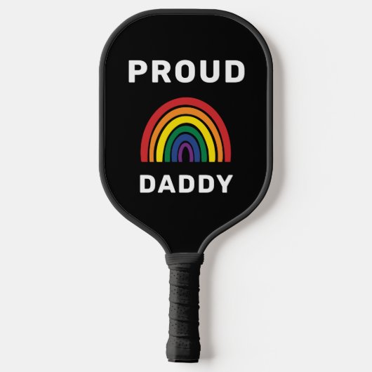 LGBTQ Proud Dad Gay Pride Rainbow Vaderdag Pickleball Paddle (Achterkant)