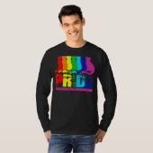Lgbtq Purride Ally Gay Pride Rainbow Flag Cat Kitt T-shirt (Voorkant volledig)