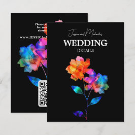 🌈 LGBTQ QR-code Huwelijksdetails Petals & Pride Informatiekaartje