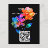 🌈 LGBTQ QR-code Huwelijksdetails Petals & Pride Informatiekaartje (Achterkant)