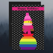 LGBTQ queer gay Snowman kerstkaart