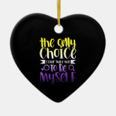 LGBTQ Queer Nonbinary Androgynous niet Binair Keramisch Ornament (Voorkant)