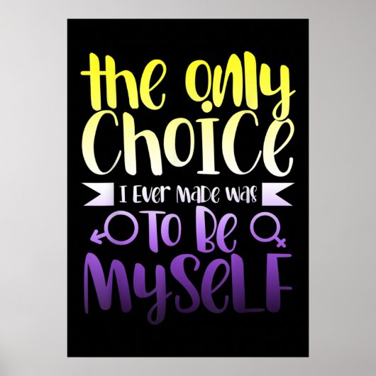 LGBTQ Queer Nonbinary Androgynous niet Binair Poster (Voorkant)