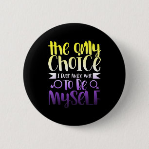 LGBTQ Queer Nonbinary Androgynous niet Binair Ronde Button 5,7 Cm