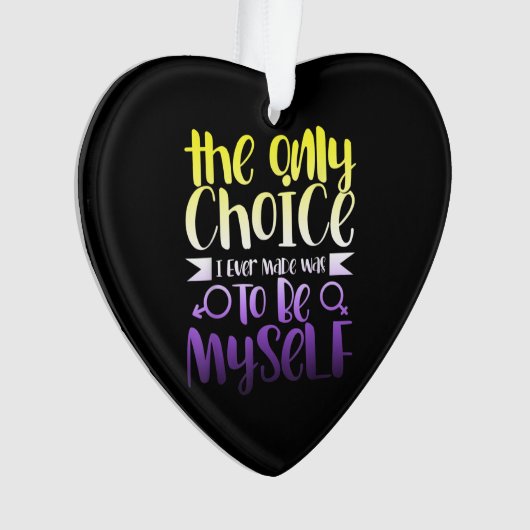 LGBTQ Queer Nonbinary  Androgynous Non Binary Ornament (voorkant)