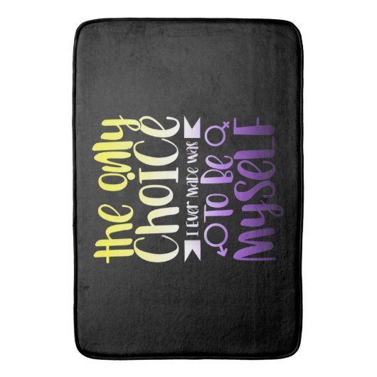 LGBTQ Queer Nonbinary Androgyons Non Binary Badmat (Voorkant Verticaal)