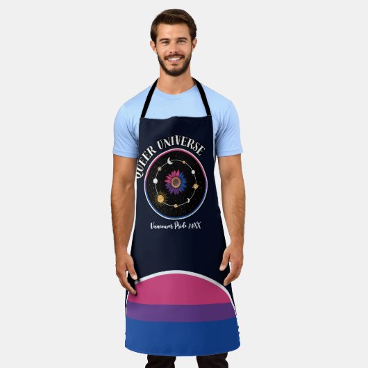 LGBTQ Queer Universum, Biseksuele Vlag Zonnebloem Schort (Gedragen)