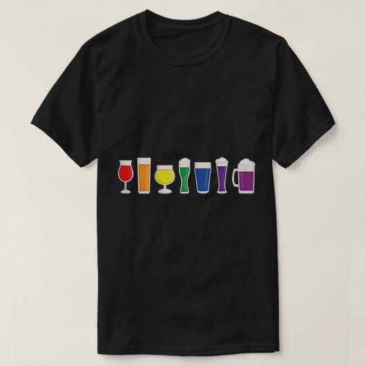 LGBTQ Rainbow Beer Mok Gay Queer Pride Month Proud T-shirt (Design voorkant)