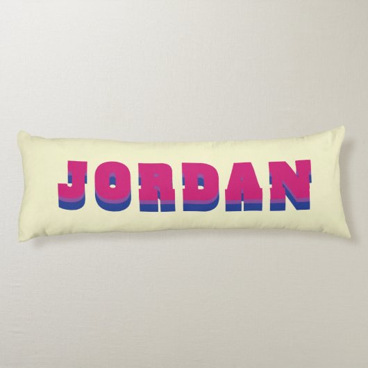 LGBTQ Rainbow Bisexual Pride Flag Aangepaste naam Lichaamskussen (Achterkant)