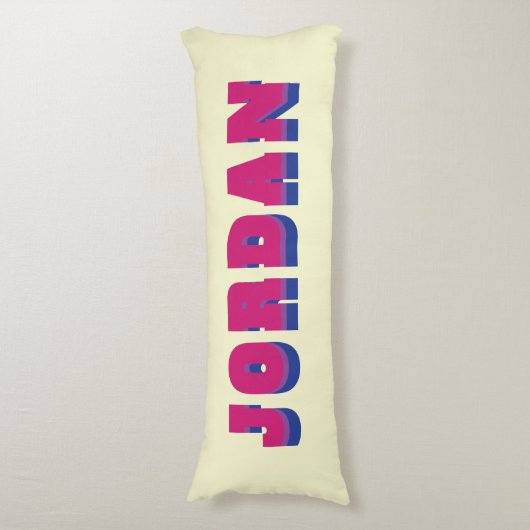 LGBTQ Rainbow Bisexual Pride Flag Aangepaste naam Lichaamskussen (Voorkant Verticaal)