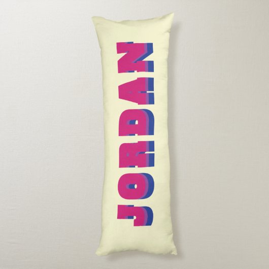 LGBTQ Rainbow Bisexual Pride Flag Aangepaste naam Lichaamskussen (Achterkant (Verticaal))