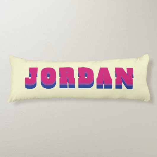 LGBTQ Rainbow Bisexual Pride Flag Aangepaste naam Lichaamskussen (Voorkant)