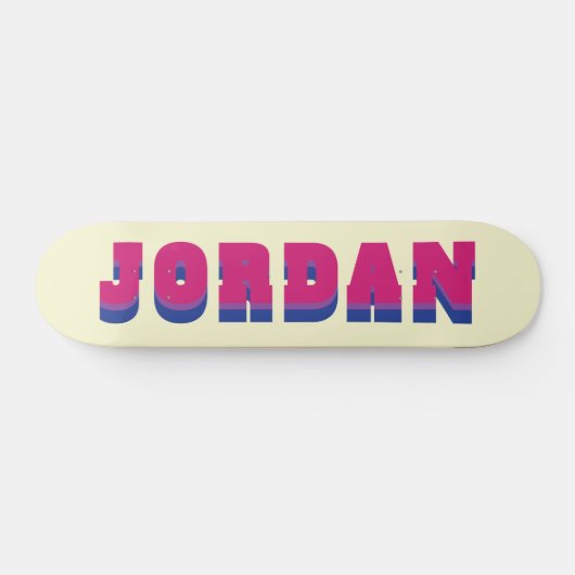 LGBTQ Rainbow Bisexual Pride Flag Aangepaste naam Persoonlijk Skateboard (Horizontaal)