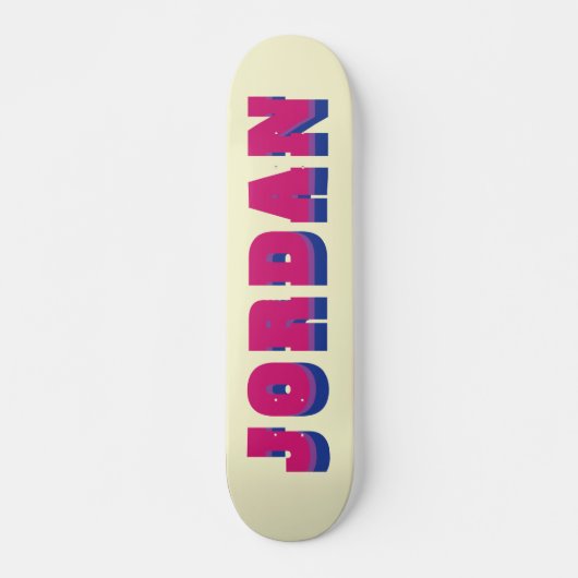 LGBTQ Rainbow Bisexual Pride Flag Aangepaste naam Persoonlijk Skateboard (Voorkant)