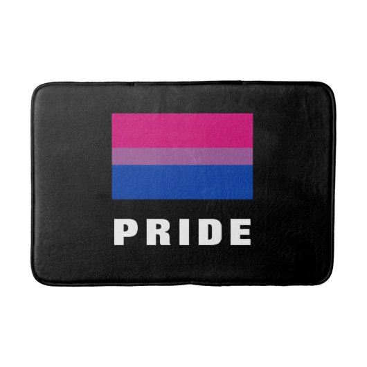 LGBTQ Rainbow Bisexual Pride Flag aangepaste tekst Badmat (Voorkant)