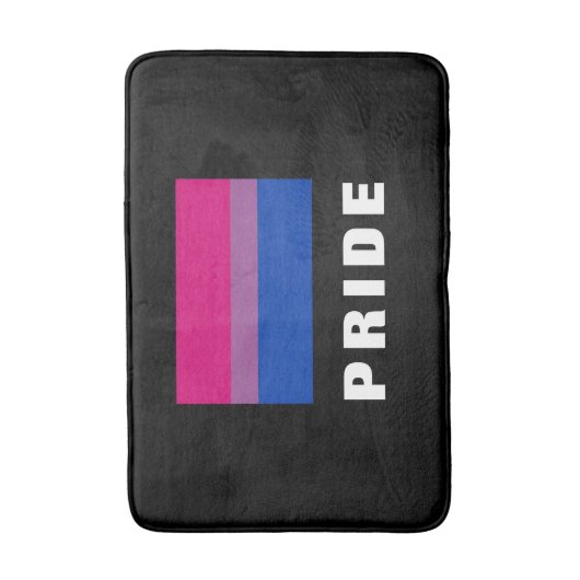 LGBTQ Rainbow Bisexual Pride Flag aangepaste tekst Badmat (Voorkant Verticaal)