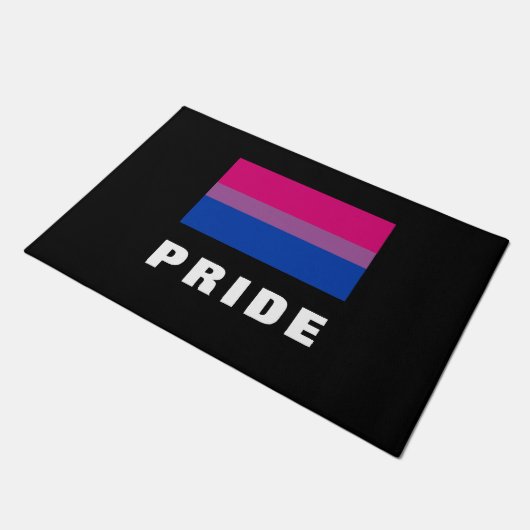 LGBTQ Rainbow Bisexual Pride Flag aangepaste tekst Deurmat (Schuin)