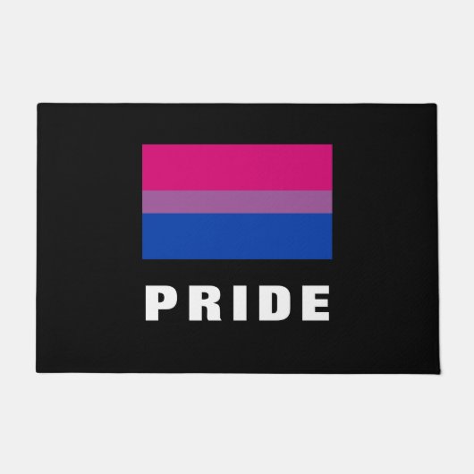 LGBTQ Rainbow Bisexual Pride Flag aangepaste tekst Deurmat (Voorkant)