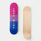 LGBTQ Rainbow Bisexual Pride Flag aangepaste tekst Persoonlijk Skateboard (Voorkant)