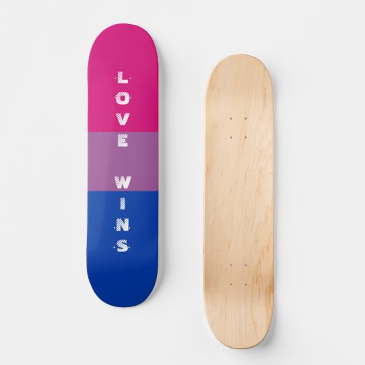 LGBTQ Rainbow Bisexual Pride Flag aangepaste tekst Persoonlijk Skateboard (Voorkant)