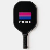 LGBTQ Rainbow Bisexual Pride Flag aangepaste tekst Pickleball Paddle (Voorkant)